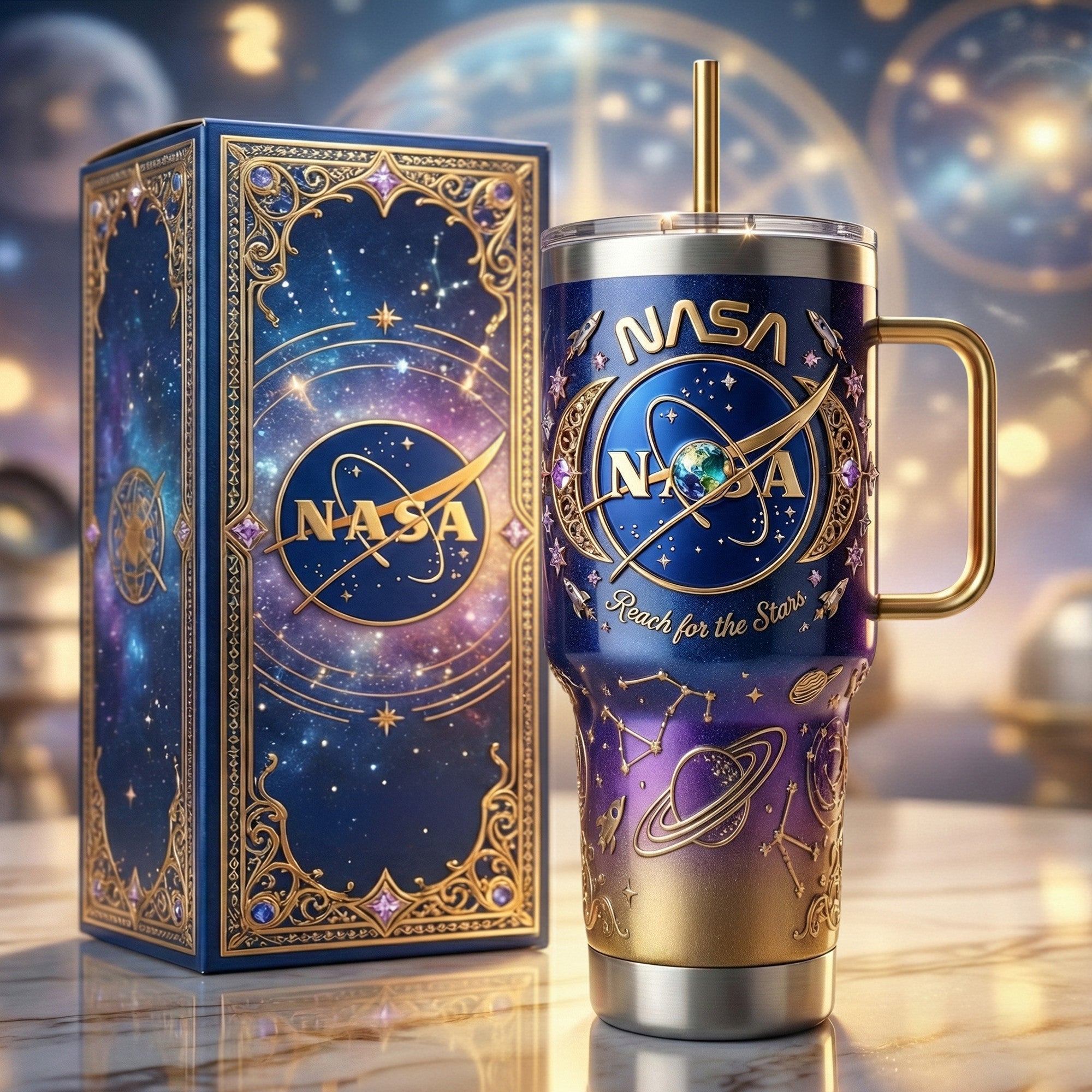 NASA 40oz Tumbler With Handle HTTT
